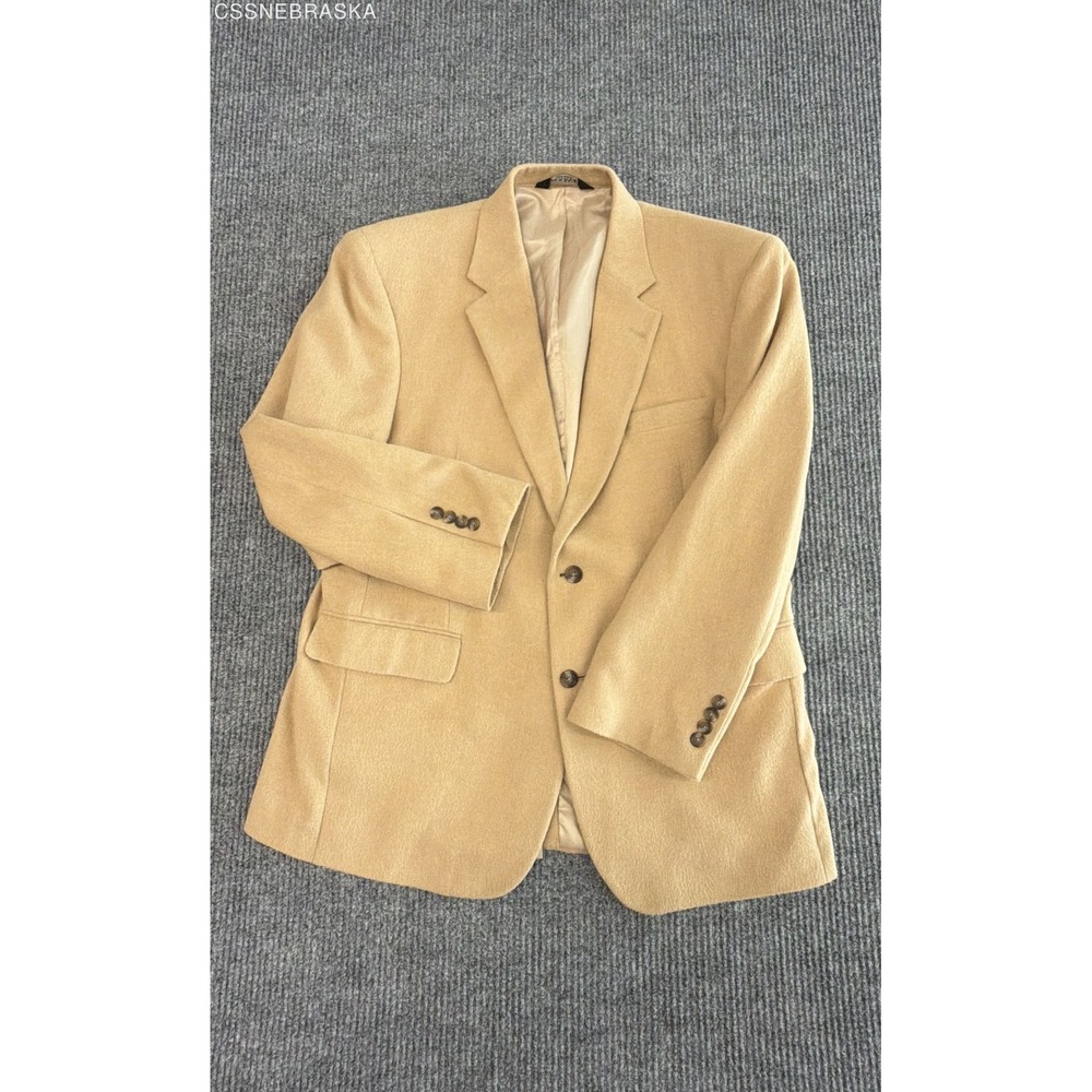 Jos. A. Bank Men's Tan 100% Camel Hair Two Button Blazer Sport Coat Sz 44R